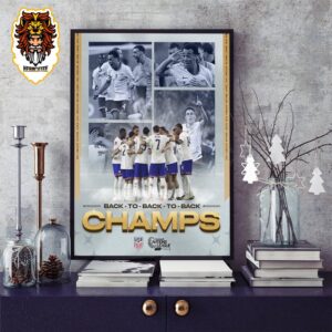Back To Back To Back Champions Of USMNT Concacaf Nations League 2024 Home Decor Poster Canvas