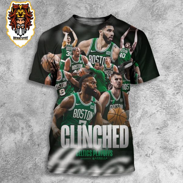 Clinched Boston Celtics Advanced To NBA Playoff 2023-2024 3D All Over Print Shirt