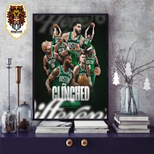 Clinched Boston Celtics Advanced To NBA Playoff 2023-2024 Home Decor Poster Canvas