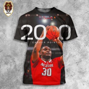 Congrats To NC State Wolfpack Dj Burns Jr Reaching To 2K Career Points Club 3D All Over Print Shirt