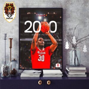 Congrats To NC State Wolfpack Dj Burns Jr Reaching To 2K Career Points Club Home Decor Poster Canvas