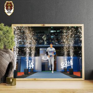 Debut Game And First Win Game Of Shohei Ohtani With Los Angelse Dodgers At MLB 2024 Home Decor Poster Canvas