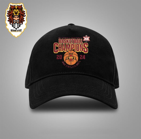 Iowa State Cyclones 2024 Big 12 Men’s Basketball Conference Tournament Champions Snapback Classic Hat Cap