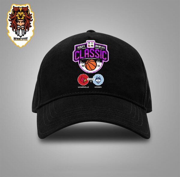Matchup Louisville Cardinals Versus Uconn Huskies Women Champions Classic NCAA March Madness 2024 Snapback Classic Hat Cap