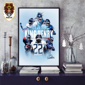 Tennessee Titans Thank You Derrick Henry For The Memories King Henry NFL Home Decor Poster Canvas