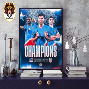 The USMNT Takes Down Mexico Dos A Cero Back To Back Concacaf Nations League Champs Home Decor Poster Canvas