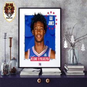 Welcome Kai Jones To Philadelphia 76ers For NBA Playoffs Home Decor Poster Canvas