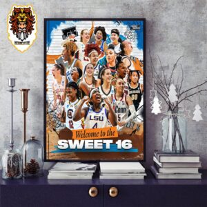 Welcome To The Sweet 16 NCAA March Madness Season 2023-2024 Home Decor Poster Canvas