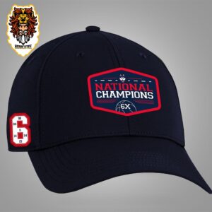Ahead UConn Huskies Six-Time NCAA Men’s Basketball Back To Back National Champions Snapback Classic Hat Cap
