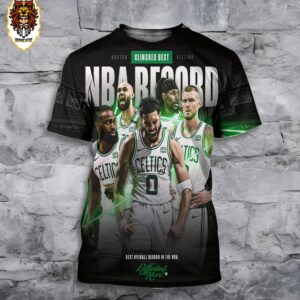 Boston Celtics With The Best Overall Record In The NBA Clinched With 60 Games Win Season 2023-2024 3D All Over Print Shirt