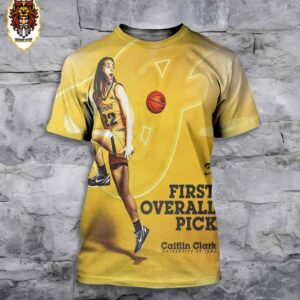 Caitlin Clark Iowa Hawkeyes Is First Overall Pick By Idiana Fever WNBA 3D All Over Print Shirt