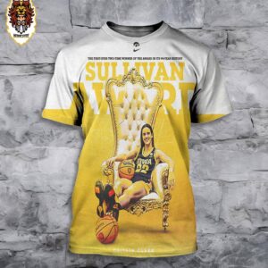 Caitlin Clark Iowa Hawkeyes Is The First Ever Two Time Back To Back Winner Of The AAU James E Sullivan Award 2023-2024 3D All Over Print Shirt