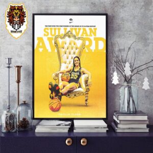 Caitlin Clark Iowa Hawkeyes Is The First Ever Two Time Back To Back Winner Of The AAU James E Sullivan Award 2023-2024 Home Decor Poster Canvas