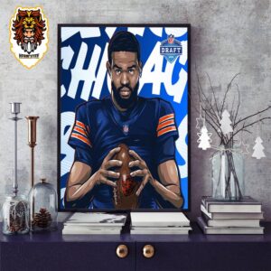 Caleb Williams Join The Windy City Chicago Bears With Pick 1 Round 1 NFL Draft 2024 Home Decor Poster Canvas