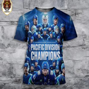 Celebrate Vancouver Canucks Is 2024 Pacific Division Champions NHL 3D All Over Print Shirt