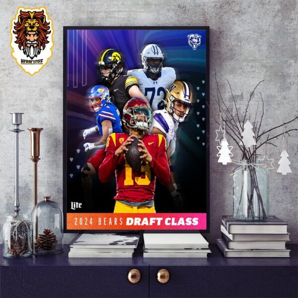 Chicago Bears All Pick At 2024 NFL Draft 2024 Bears Draft Class Home Decor Poster Canvas