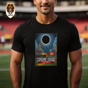 Cleveland Vs Chicago April 8 2024 Solar Eclipse Home Opener Unisex T-Shirt