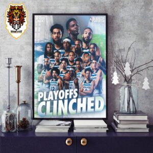 Congrats To Minnesota Timberwolves Clinched NBA Playoffs Season 2023-2024 Home Decor Poster Canvas