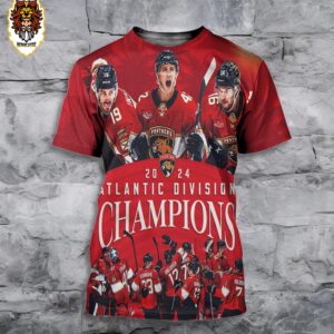 Florida Panthers Is Atlantic Division Champions NHL 2024 All Over Print Shirt