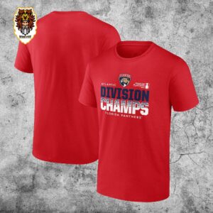 Florida Panthers Red 2024 Atlantic Division Champions NHL Unisex T-Shirt