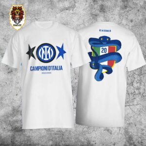 Italian Champions Inter Milan Campioni D’ Italia IM 2Stars Collection Merchandise Limited Two Sides Unisex T-Shirt