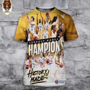 London Lions Women’s Basketball Are 2024 Euro Cup Champions 3D All Over Print Shirt