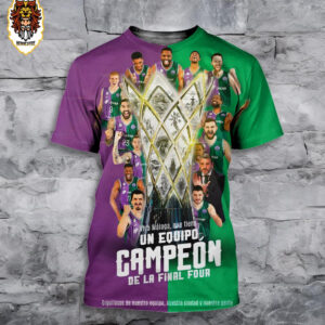 Malaga Unicaja Basketball Champions League Campeones De La Champions 2024 3D All Over Print Shirt