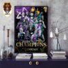 Paris Saint-Germain Ligue 1 Champions 12 Titres 50 Trophies Parisiens Champions Home Decor Poster Canvas