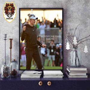 Nike Tribute Nelly Korda The Future Just Made History  With 5th Straight Win And Her Second Major Champions Home Decor Poster Canvas
