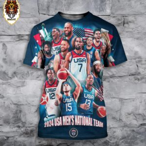 Official USA Men’s Basketball National Team In Olympic Paris 2024 All Over Print Shirt