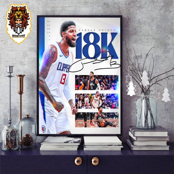 Paul George Is One Of Seven Active NBA Players With At Least 18000 Points 5000 Rebounds And 3000 Assists Home Decor Poster Canvas