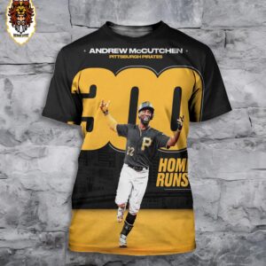Pittsburgh Priates Andrew McCutchen Is Just The Fourth Player To Reach The 300 Home Runs 3D All Over Pritn Shirt