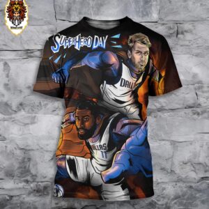 Poster For Dallas Mavericks Happy National Super Hero Day Luka Doncic And Kyrie Irving 3D All Over Print Shirt