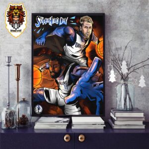 Poster For Dallas Mavericks Happy National Super Hero Day Luka Doncic And Kyrie Irving Home Decor Poster Canvas