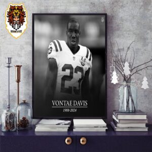 Rest In Peace Vontae Davis RIP Vontae 1988-2024 NFL Home Decor Poster Canvas
