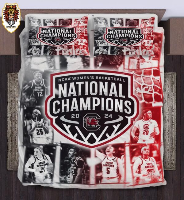 South Carolina Gamecocks Is National Champions NCAA Division I Women’s Basketball March Madness 2024 3 Patterns Bedding Set