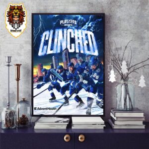 Tampa Bay Lightning Clinched NHL Playoffs 2024 Home Decor Poster Canvas