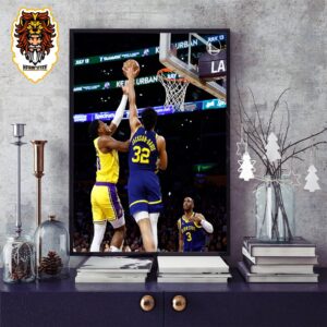 Trayce Jackson-David Incrdible Block Rui Hachimura In Warriors Versus Lakers Match NBA 2024 Home Decor Posster Canvas