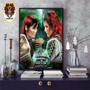 WWE WrestleMania Women’s Champion Iyo Sky Versus Bayley Home Decor Poster Canvas
