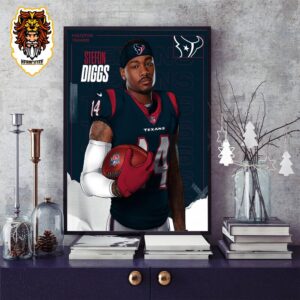 Welcome Stefon Diggs To Houston Texans H-Town Bound For New NFL Season Home Decor Poster Canvas