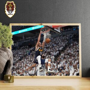 Aaron Gordon Signature In Game Dunk With The Second Win Of Nuggets In Series With Wolves NBA Playoffs 2023-2024 Home Decor Poster Canvas
