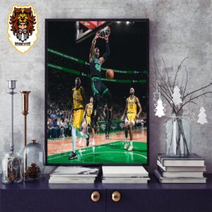 Al Hoford Dunk Moment At Game 2 Celtics With Pacers 2-0 In Eastern Coference Final NBA Playoffs 23-24 Home Decor Poster Canvas