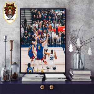 Ant Man Anthony Edward Is Unbelievable Steal The Away Win For Wolves In Ball Arena Of Nuggets NBA Playoffs 2024 Home Decor Poster Canvas
