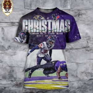 Baltimore Ravens Head To Head Houston Texans On Their Christmas Game In New Season NFL 2024 All Over Print Shirt
