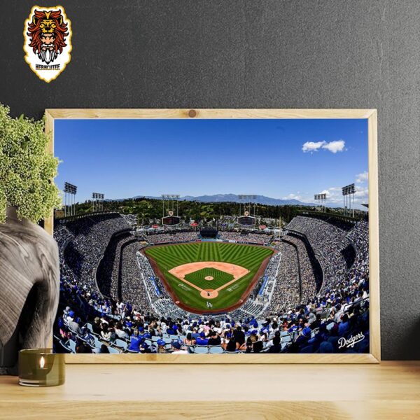 Beautiful View At Dodger Stadim Of Los Angeles Dodger Home Decor Poster Canvas