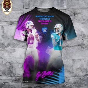 Buffalo Bills Head To Head Miami Dolphin At Miami On Their First Game In New Season NFL 2024 All Over Print Shirt