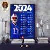 Los Angeles Chargers Revealed New Season NFL 2024 Schedule Home Decor Poster Canvas