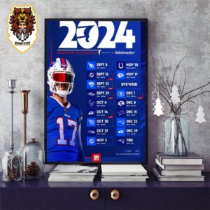 Buffalo Bills Revealed Their New Season NFL 2024 Schedule Home Decor Poster Canvas