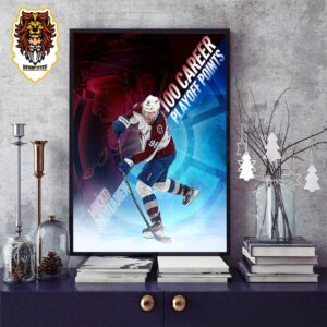 Congratulations Mikko Rantanen Colorado Avalanche With His 100 Career NHL Playoff Points Home Decor Poster Canvas