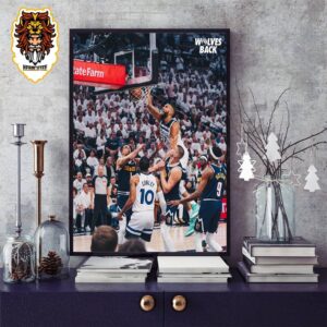 Gudy Robert Aley Oops Dunk From Lob Pass Of Mike Conley In Game 4 Nuggets Vs Wolves NBA Playoffs Season 2023-2024 Home Decor Poster Canvas